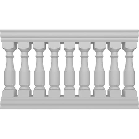 Ekena Millwork Fiberthane Hamilton Balustrade Railing Kit Style G (6 7/8" On-Center Spacing to Pass 4" Sphere Code) BALK38X060HMG